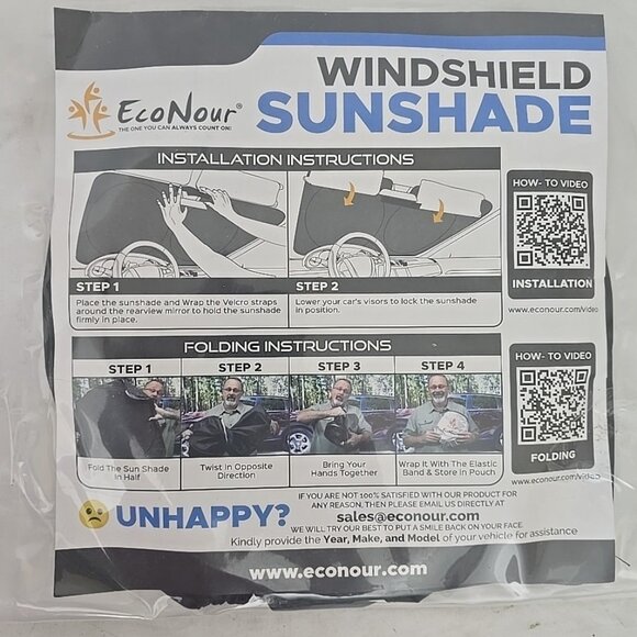 Econour Windshield Sun Shade Circles NEW HS-PO-4011 - Picture 1 of 5